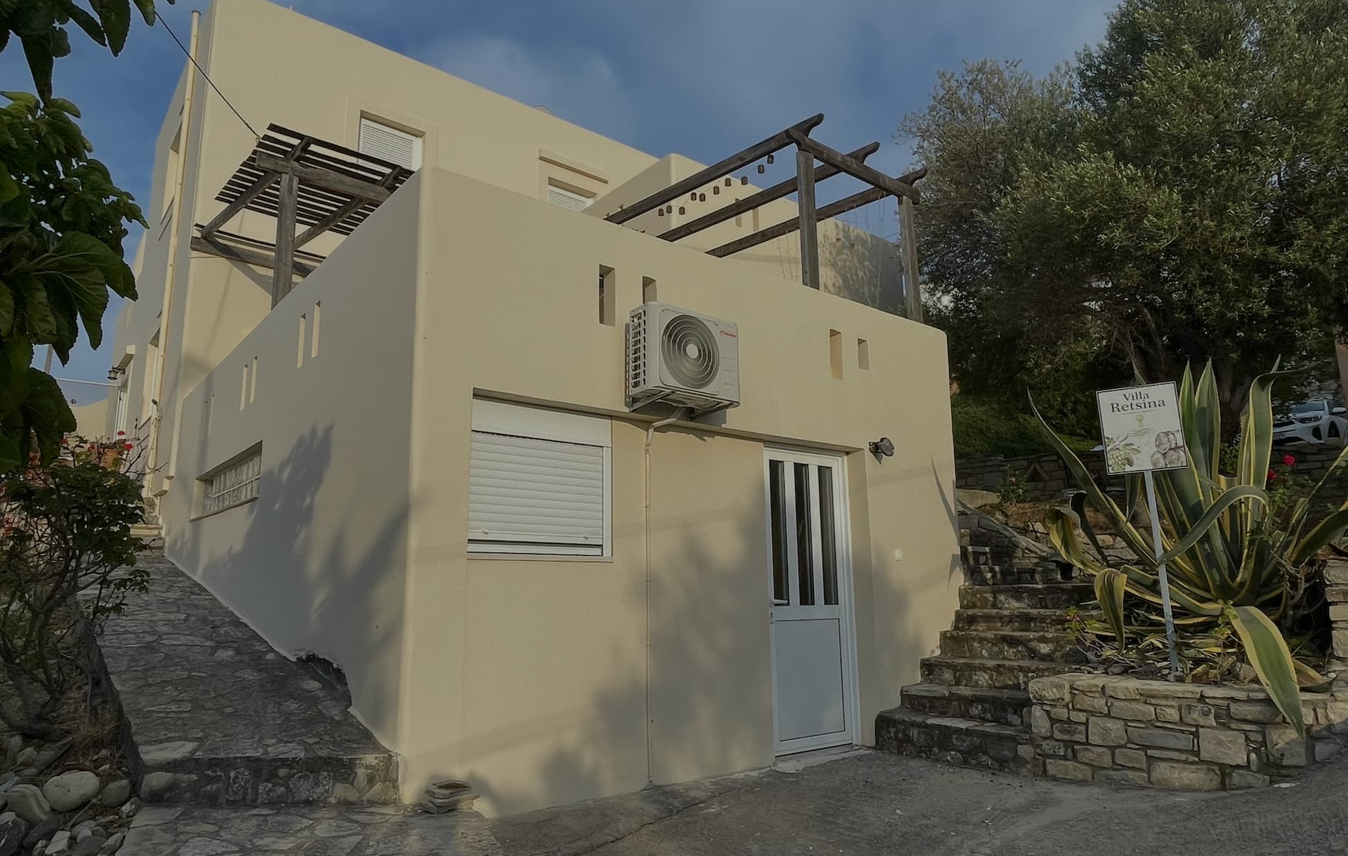 La villa dans son cadre crétois